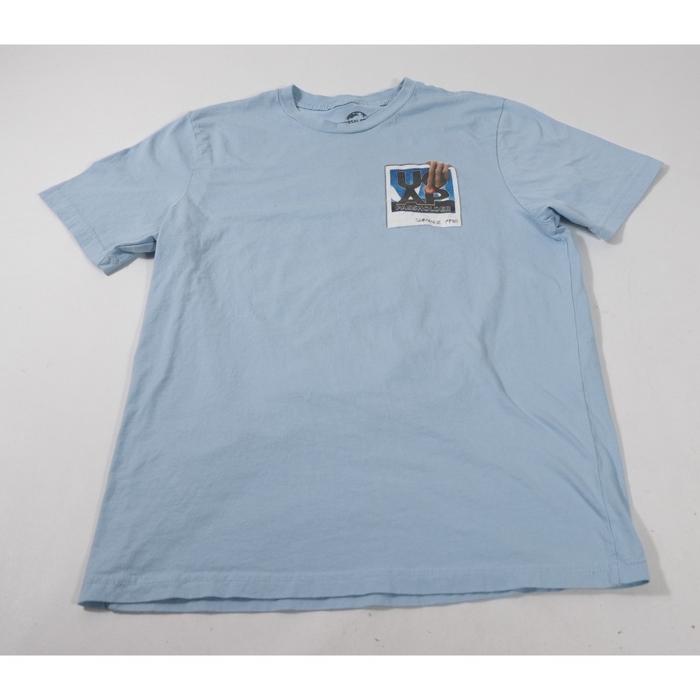 Universal Studios Tee Womens L Blue UOAP Passholder Summer 1990 Ride The Movies